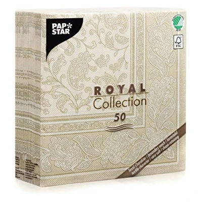 Immagine di Papstar 11681 50, Tovaglioli di Carta Royal Collection Piega a 1/4 40 x cm