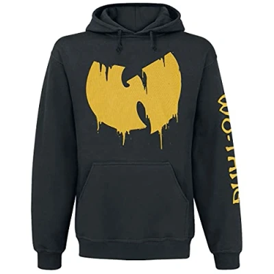 Immagine di Wu Tang Clan Sliding Logo Uomo Felpa con Cappuccio Nero M 80% Cotone, 20% Poliestere Regular