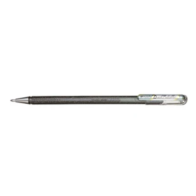 Immagine di Pentel K110 Dual Metallic Hybrid Gel Roller, Glitzer Gel, 1 pezzi, 2 diversi colori, effetto Viva/carta rosse 0,5mm argento