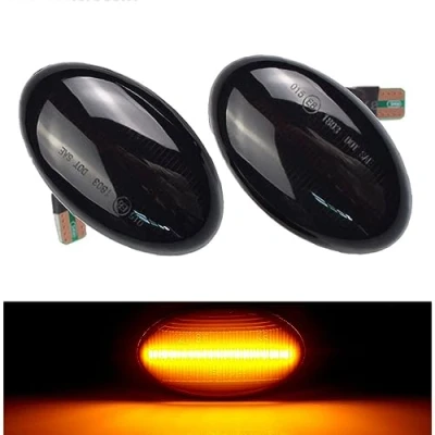 Immagine di Kakulkomen 1 paio Luce di segnalazione direzione LED lampada indicatore parafango laterale dinamico Compatibile con Mercedes Benz Smart W450 W452 Classe A W168 Citan W415 Vito W447
