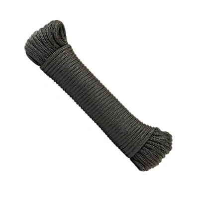 Immagine di SNURO Corda in nylon (4 mm, 20 m, nero) Paracord poliammide intrecciata resistente, resistente all&#039;usura e carico di rottura, 275 kg
