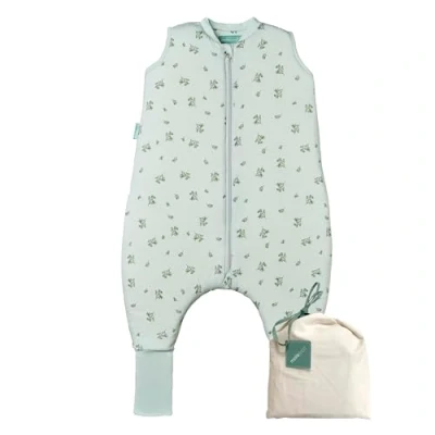 Immagine di molis&amp;co Sacco Nanna con piedini e calzini invernale per Bambini Sacchi 2.5 tog 100% Cotone (Oeko TEX 100) Botany Green (2 anni)