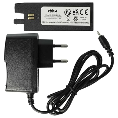Immagine di vhbw set di ricarica 2 pz. compatibile con Gibson Tronical G Force E tune, TronicalTune Plus sistema accordatura batteria, caricabatterie