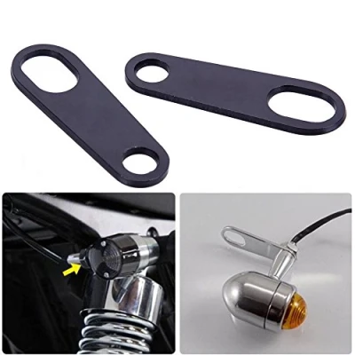 Immagine di Supporti indicatori di Direzione per Montare Frecce Anteriori Moto (Nero)