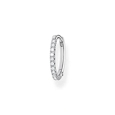 Immagine di Thomas Sabo Anello Singolo da Donna con Pietre Bianche in Argento Sterling 925, Chiusura a Clip, 1,40 cm,