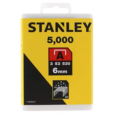 Immagine di STANLEY 1 TRA204 5T Graffette Tipo A, 6 mm, Set di 5000 Pezzi