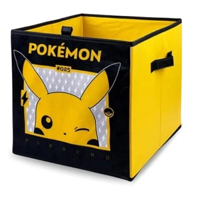 Immagine di HOX Scatole portaoggetti pieghevoli Pokemon per bambini, con manici, resistenti e di alta qualità, in tessuto compatibili mobili Ikea Kallax, perfette organizzare la stanza