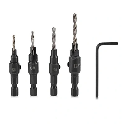 Immagine di Punte da trapano HSS con codolo esagonale 1/4 pollice Quick Change Svasatore per legno