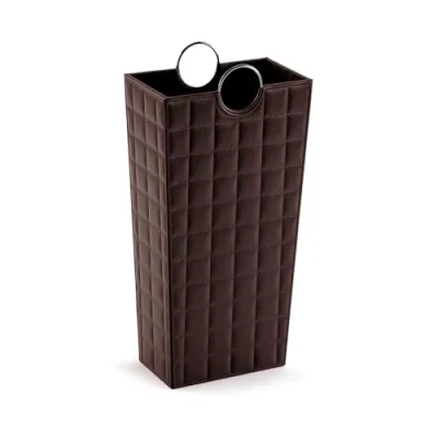 Immagine di VERSA Poirot Portaombrelli per Ingresso, Corridoio, Camera, Giardino. Piccolo e Moderno, Misure (A x L l) 53 16 28 cm, Polipelle, Colore Marrone