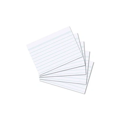 Immagine di 1000 cartoncini per appunti, formato A8, a righe bianche di Herlitz