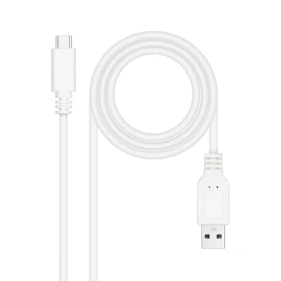 Immagine di NANOCABLE 10.01.2100 W Cavo USB 2.0 3A, tipo C/M A/M, colore: bianco, 0,5 m
