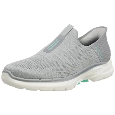 Immagine di Skechers Go Walk 6 Fabulous View, Sneaker Donna, Gray Textile Trim, 40 EU