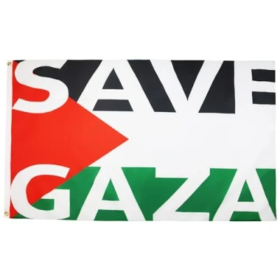 Immagine di AZ FLAG Bandiera Palestina Save Gaza 3x5 Ft palestinese in poliestere 100D con due occhielli metallo Resistente allo sbiadimento Colori vivaci 3&#039; x 5&#039; piedi 150x90 cm