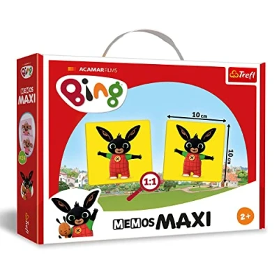 Immagine di Trefl Memos Maxi Bing Gioco Educativo di Memoria per i Più Piccoli, Trova Coppie Immagini, Classico con gli Eroi della Fiaba Bing, Bambini sopra 2 anni