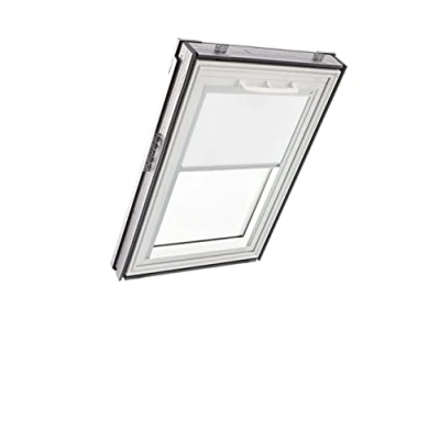 Immagine di Tenda Oscurante Roto Originale ZRV e Coprente Guide di Scorrimento Laterali Argento per Finestre da Tetto delle Serie Q con Dimensioni 078/078 07/07 Bianco