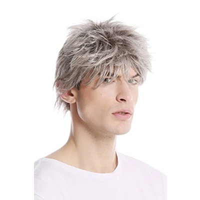 Immagine di WIG ME UP GFW1169 51 Parrucca Uomo Corta Giovanile Disinvolta Wild Arruffata Alla moda Grigio chiaro