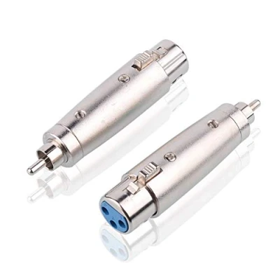 Immagine di S SIENOC Placcatura al Nichel RCA (M) per XLR (F) Adattatore, Maschio Femmina Connettore in Metallo Argento (RCA (F), 2 Pezzo)