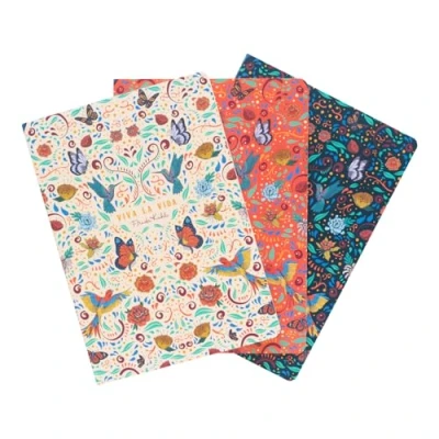 Immagine di Grupo Erik Set 3 Quaderni A5 Frida Kahlo, da personalizzare, con copertina flessibile, carta d&#039;avorio 80g/m², Kahlo Gadget