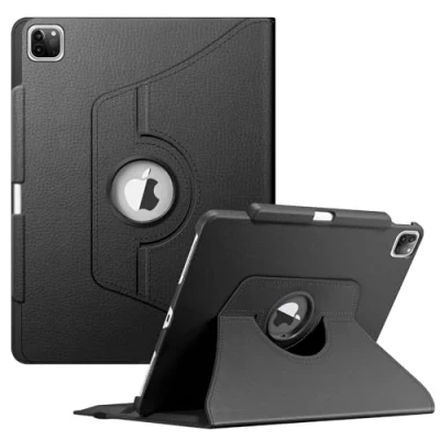 Immagine di FINTIE Rotating Custodia per iPad Pro 12.9&quot; (6ª Generazione 2022), 360 Gradi di Girevole Cover Case [Built in Pencil Holder] con Auto Sonno/Sveglia 2021/2020/2018, Nero