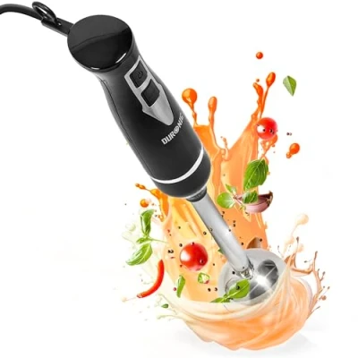 Immagine di Duronic HB35B Frullatore a immersione 350W Lame e bacchetta in acciaio inox facili da pulire Impugnatura sottile, 2 velocità diverse Resistente al calore all’usura, versatile Cavo lungo 150 cm