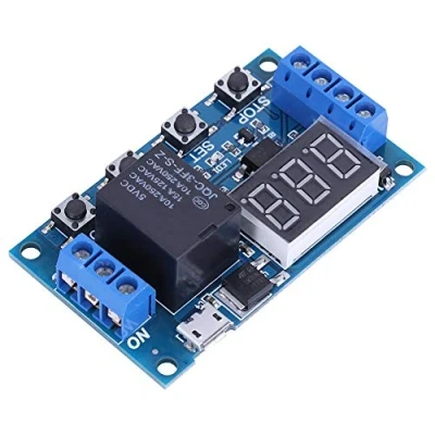 Immagine di Relè Temporizzatore DC 6 V 30 Trigger Delay On/Off Ciclo Timer Modulo interruttore con cifra Display LED Micro USB 5
