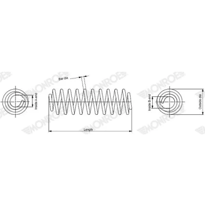 Immagine di MONROE SP4876 Molle ammortizzatori Molla ad elica CITROЁN: C4 II Grand Picasso 1.6 BlueHDi, 1.2 THP, VTi, HDi, HDi / BlueHDi