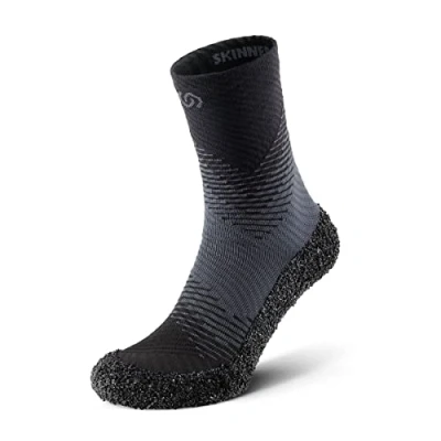 Immagine di Skinners 2.0 Compression Anthracite Calzino Minimalista a Piedi Nudi per Uomini e Donne Attivi Leggero, Resistente attività Sportive dinamiche