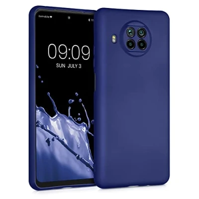 Immagine di kwmobile Custodia Compatibile con Xiaomi Mi 10T Lite Cover Back Case Morbida Protezione in Silicone TPU Effetto metallizzato blu