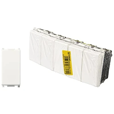 Immagine di Vimar Plana 0T14008 Pulsante 1P NO 10 A 250 V , 5 pezzi, illuminabile (unità di segnalazione non fornita), tasto sostituibile