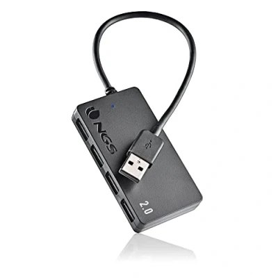 Immagine di NGS IHUB4 TINY Hub USB 2.0 con 4 Porte, Compatibile Tutti i Sistemi Operativi, &quot;Plug and Play&quot;