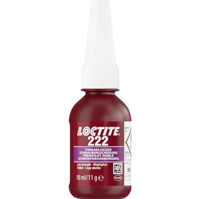 Immagine di LOCTITE fissaggio a vite 222, colla per il di viti regolazione, bassa resistenza filettatura metallica piccola, 1 x 10 ml