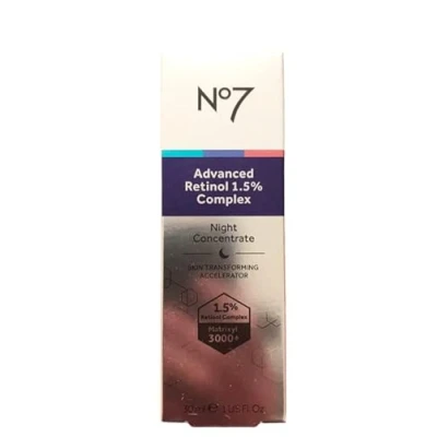 Immagine di No7 Advanced Retinol 1,5% Complex Night Concentrate Acceleratore trasformante per la pelle 30 ml