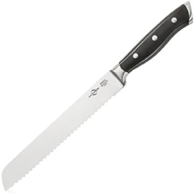 Immagine di Küchenprofi coltello da pane PRIMUS lama 20 cm in acciaio temprato con ondulata robusto e resistente alla corrosione manici ergonomici plastica ideale per