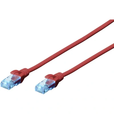 Immagine di Digitus DK 1512 020/R RJ45 cavo di rete, patch CAT 5e U/UTP 2.00 m Rosso coppie intrecciate 1 pz.