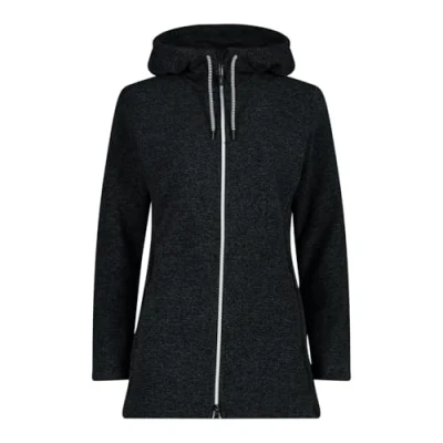 Immagine di CMP Giacca da donna in pile Knit Tech con cappuccio fisso, Nero, 46