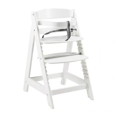 Immagine di roba Seggiolone Sit Up Click Evolutivo con Sistema di Cinture Poggiapiedi Reclinabile Chiusura a Scatto Legno Bianco