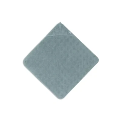 Immagine di Jollein Miffy Jacquard Sea Green Asciugamano con cappuccio, in spugna, 100% cotone, 75 x cm, certificato Oeko Tex, per ragazze e ragazzi