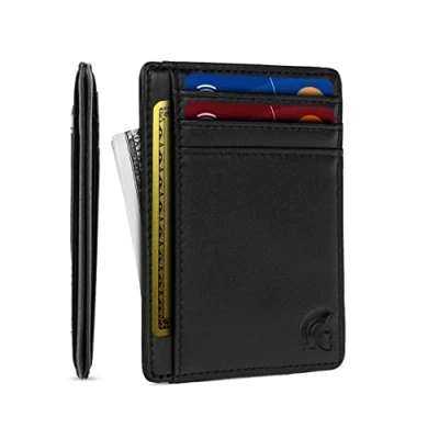 Immagine di POWR Porta Carte Credito Uomo Portatessere Tascabile RFID Documenti Piccolo Sottile Compatto