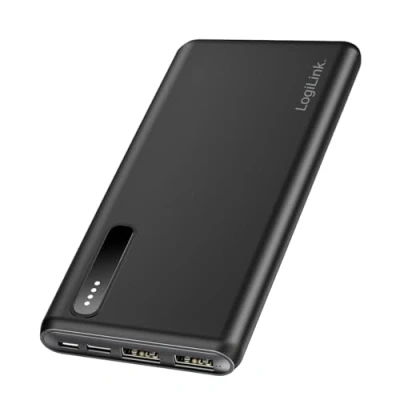 Immagine di Power Bank 8000 mAh, 2 x USB (tipo A) con cavo in 1, colore: Nero