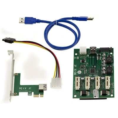 Immagine di KALEA INFORMATIQUE Piastra di espansione per convertire una porta PCI Express x1 in 4 porte PCIe con chipset ASM1184e