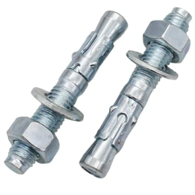 Immagine di SKIR&#039;CO Ancoraggi a cuneo zincati M12 x 80 mm, tasselli in metallo, bullone di ancoraggio, ancoraggio per muratura, calcestruzzo, 20 pezzi