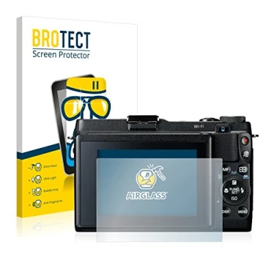 Immagine di brotect Pellicola Protettiva Vetro per Canon PowerShot G1 X Mark II Protezione Schermo [Durezza Estrema 9H, Chiaro]