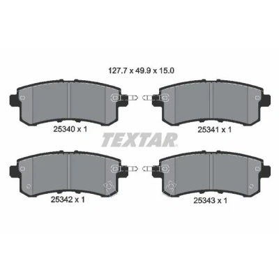 Immagine di TEXTAR 2534001 Kit pastiglie freno con segnalatore acustico usura