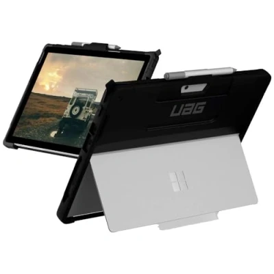 Immagine di Urban Armor Gear Scout Handstrap Case cover per tablet Microsoft Surface Pro 9 Back Nero
