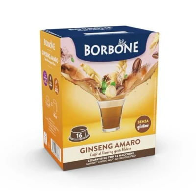 Immagine di 96 CAPSULE GINSENG AMARO CAFFÈ BORBONE COMPATIBILE CON LAVAZZA A MODO MIO
