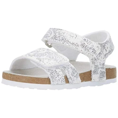 Immagine di Chicco Sandali con Doppio Velcro, Confortevoli, Leggeri, Flessibili e Traspiranti, Bambine ragazze, Argento 4, 22 EU, Designed in Italy
