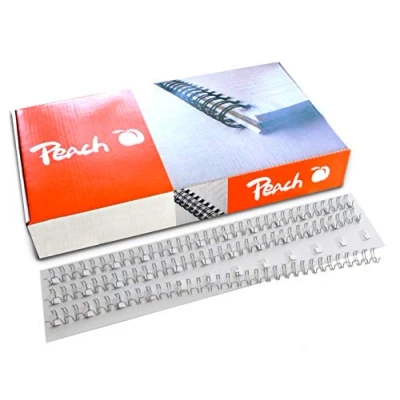 Immagine di Peach PW095 01 Pettini per rilegatura a filo, 10 mm, colore: Argento