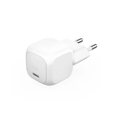 Immagine di Belkin BoostCharge Caricatore USB C cubico da 20 W, Caricabatteria rapido, Alimentatore per Apple iPhone 16, 16 Pro, Pro Max e altri, Samsung Galaxy S24, iPad, AirPods ecc, bianco
