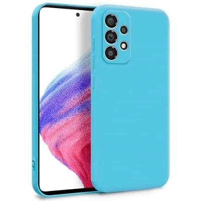 Immagine di MyGadget Cover per Samsung Galaxy A53 5G Custodia in Silicone Morbido a Doppio Strato Case con Protezione Fotocamera &amp; Fodera Interna Antigraffio Turchese