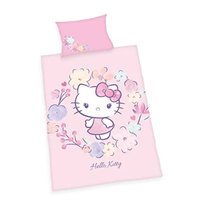 Immagine di Herding Hello Kitty Set di Biancheria da Letto, Cotton, Multicolore, 40 x 60 cm,100 135 cm